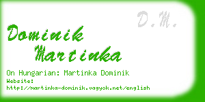 dominik martinka business card